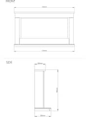 Be Modern Cream Hansford Grande Electric Fireplace - Image 5 of 5
