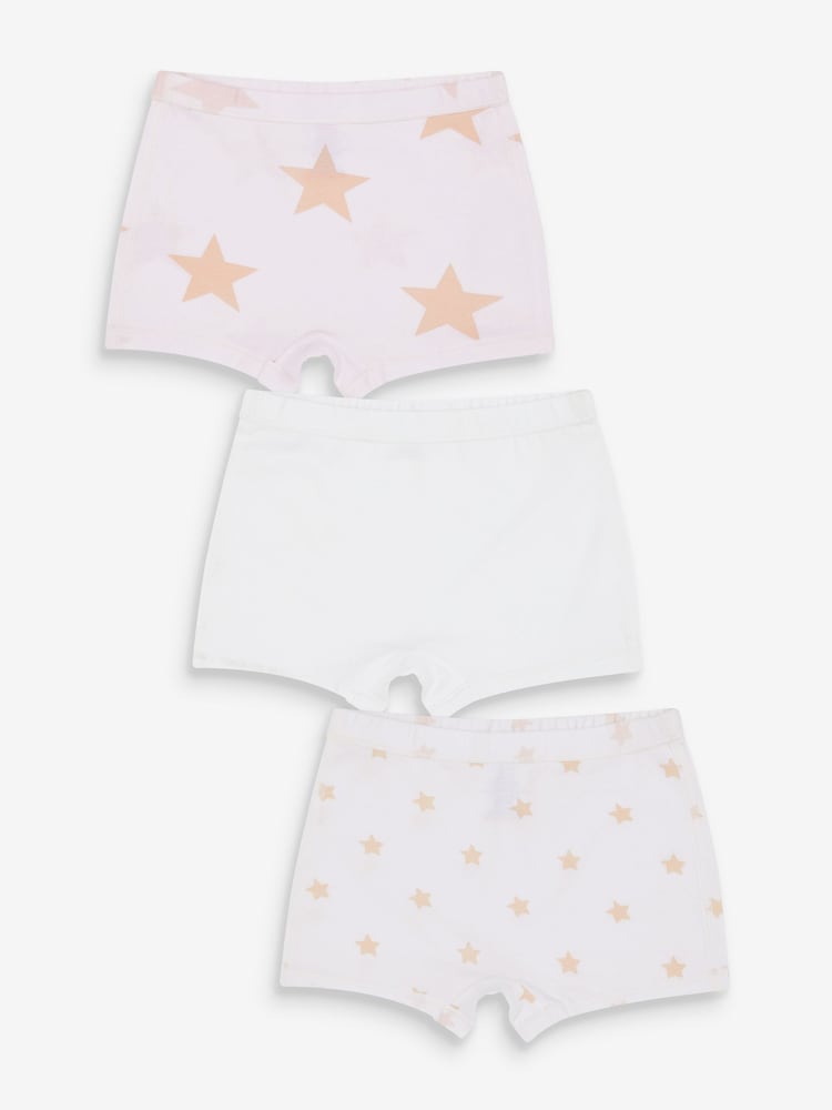 White/Pink 3 Pack Kind To Skin Shorts (1.5-12yrs) - Image 1 of 6