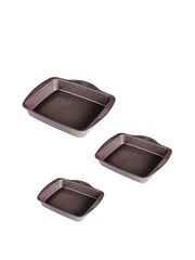 Pyrex Set of 3 Clear Asimetria Roaster Set - Image 1 of 4