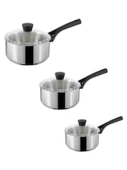 Pyrex Set of 3 Clear Expert Touch Saucepan Set - Image 2 of 3