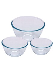 Pyrex Set of 3 Clear Classic Bowls Set - Image 2 of 2
