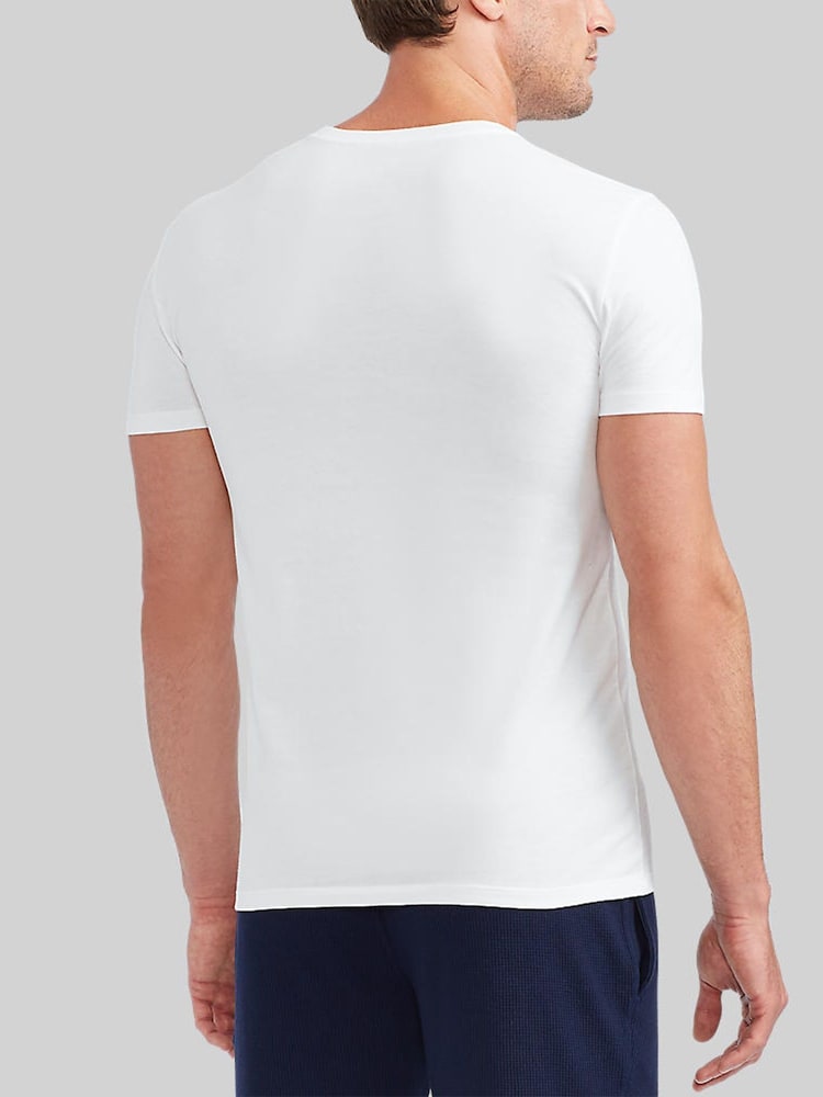 Polo Ralph Lauren White Slim 100% Cotton T-Shirts 3 Pack - Image 3 of 5