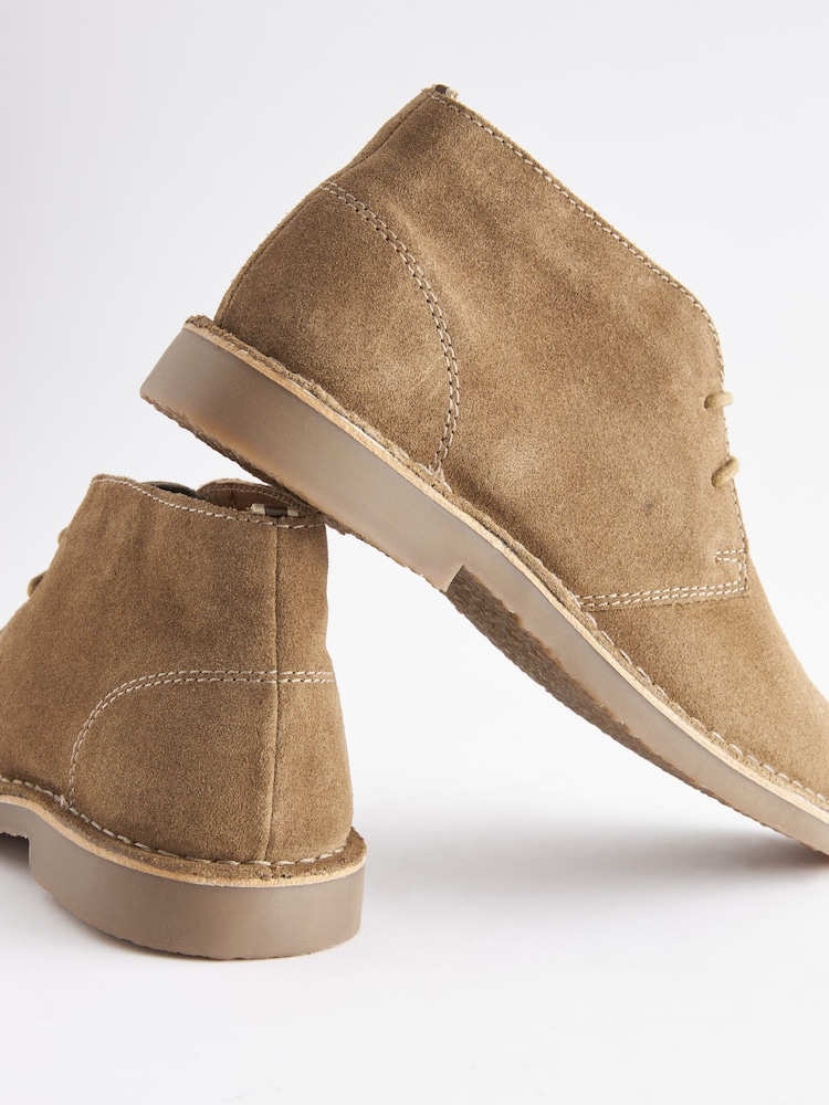 Brown Light Suede Desert Boots - Image 6 of 8