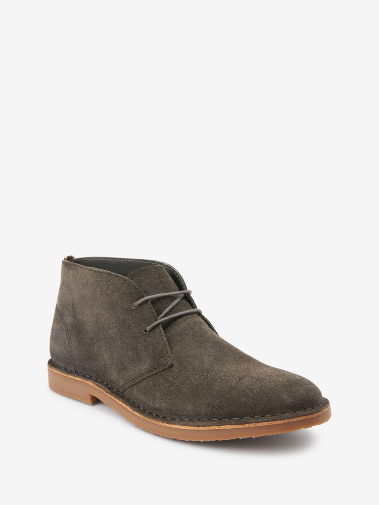 Grey Suede Desert Boots - Image 4 of 6