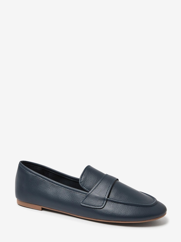 Navy Blue Regular/Wide Fit Forever Comfort® Slim Sole Loafers - Image 1 of 6