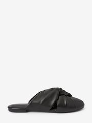 Black Forever Comfort® Closed Toe Twist Mules - Image 3 of 6