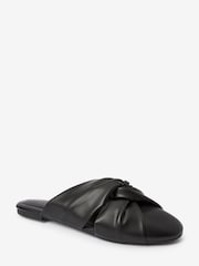 Black Forever Comfort® Closed Toe Twist Mules - Image 4 of 6