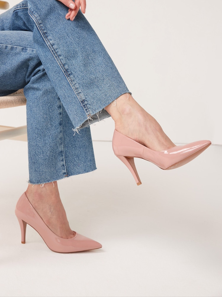 Nude Pink Regular/Wide Fit Forever Comfort® Mid Heel Court Shoes - Image 1 of 4