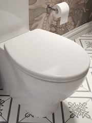 CROYDEX White Corvo White Round Toilet Seat - Image 1 of 4