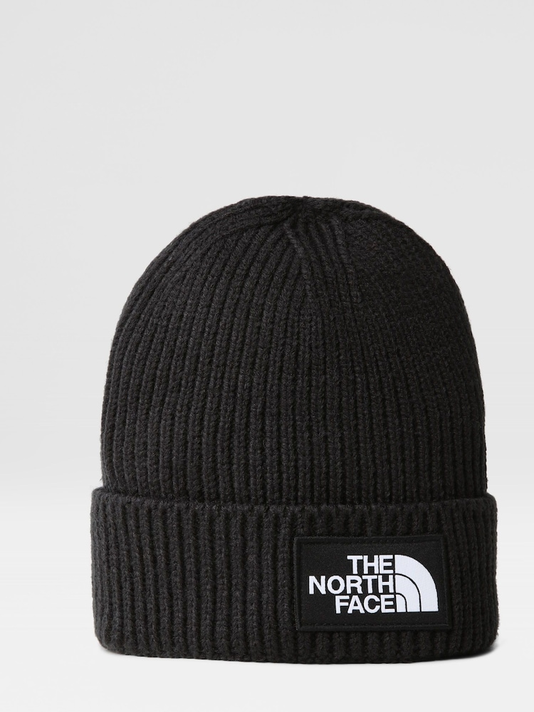 The North Face Black Kids Box Logo Cuffed Beanie - Image 1 of 4