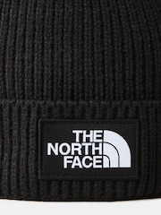 The North Face Black Kids Box Logo Cuffed Beanie - Image 2 of 4