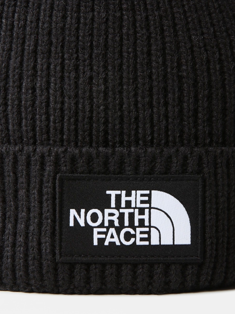 The North Face Black Kids Box Logo Cuffed Beanie - Image 2 of 4