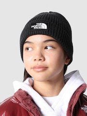 The North Face Black Kids Box Logo Cuffed Beanie - Image 3 of 4