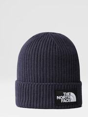 The North Face Navy Blue Logo Box Cuffed Beanie - Image 1 of 3