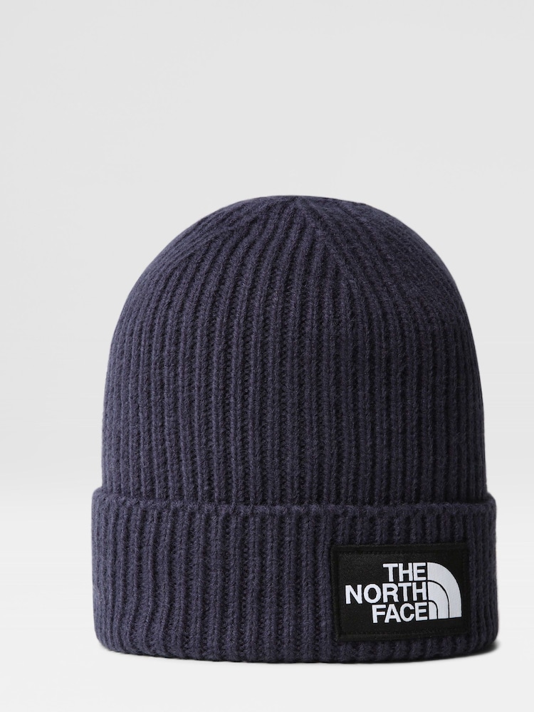The North Face Navy Blue Logo Box Cuffed Beanie - Image 1 of 3