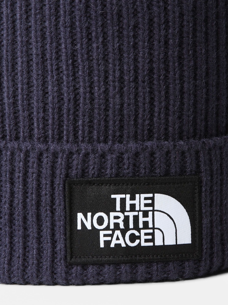 The North Face Navy Blue Logo Box Cuffed Beanie - Image 2 of 3