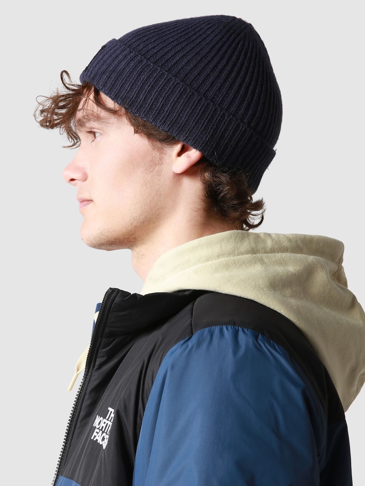The North Face Navy Blue Logo Box Cuffed Beanie - Image 3 of 3