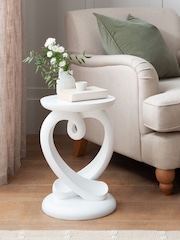 White Heart Side Table - Image 1 of 6