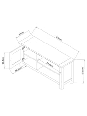 Cream Malvern Oak Effect Space Saving TV Unit, Up to 50 Inch - Image 9 of 9