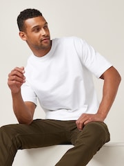 White Relaxed Fit Heavyweight 100% Cotton T-Shirt - Image 1 of 5
