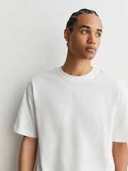 White Relaxed Fit Heavyweight T-Shirt - Image 9 of 12