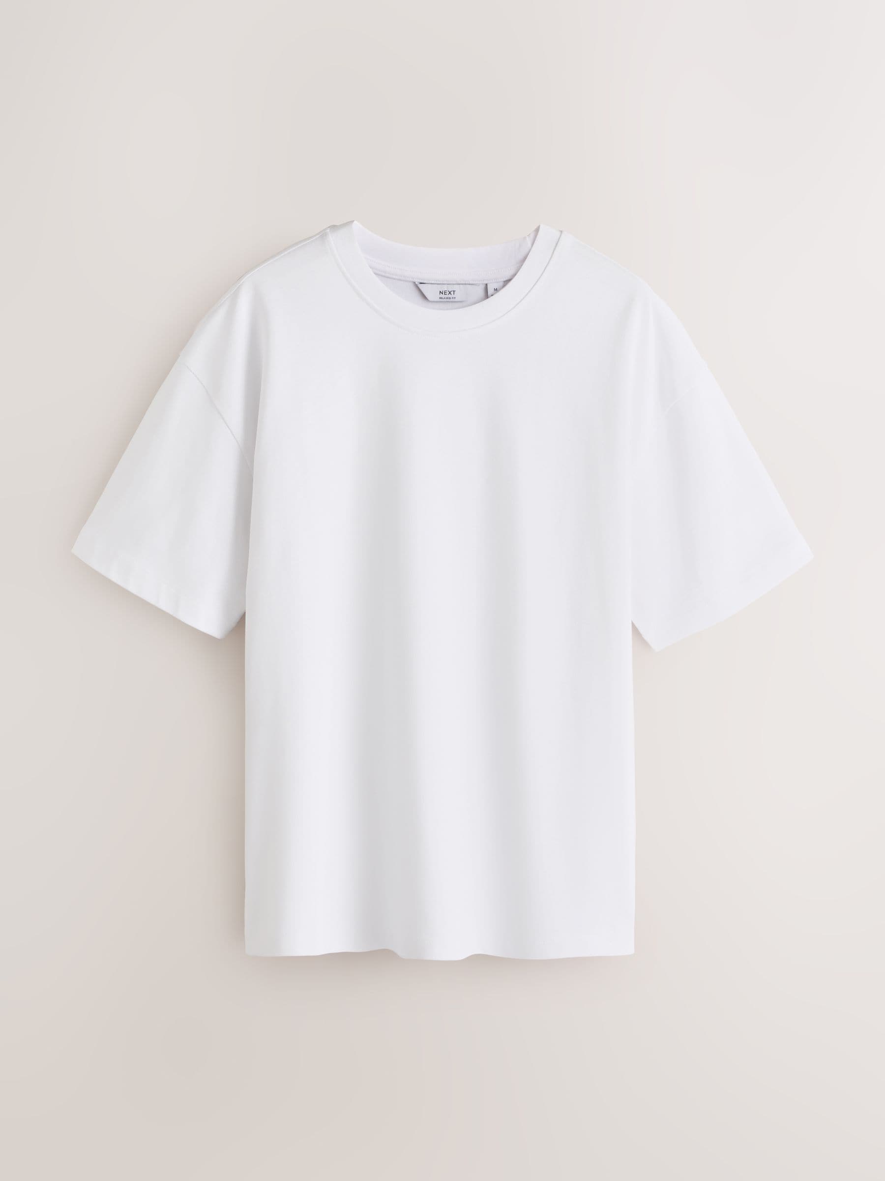 Buy White Relaxed Fit Heavyweight T-Shirt from Next USA