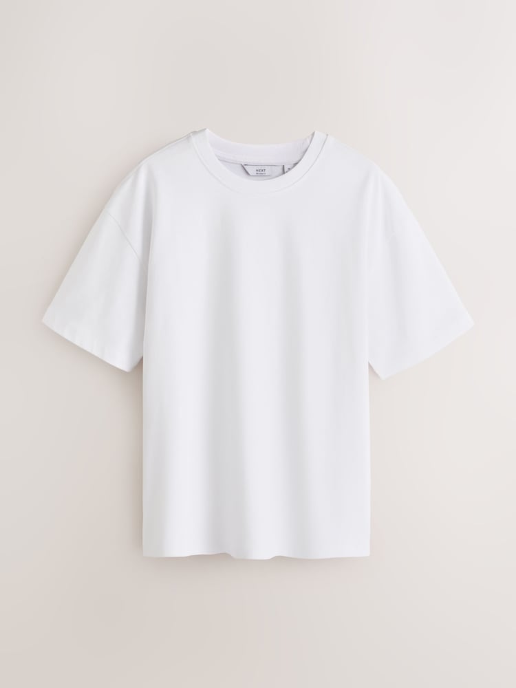White Relaxed Fit Heavyweight T-Shirt - Image 11 of 11 White Relaxed Fit Heavyweight T-Shirt - Image 11 of 11