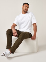 White Relaxed Fit Heavyweight 100% Cotton T-Shirt - Image 2 of 5