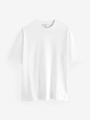 White Relaxed Fit Heavyweight 100% Cotton T-Shirt - Image 5 of 5