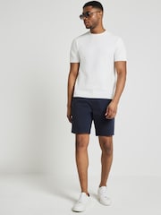 River Island Blue Laundered Chino Shorts - Image 1 of 3