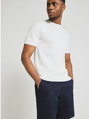 River Island Blue Laundered Chino Shorts - Image 2 of 3