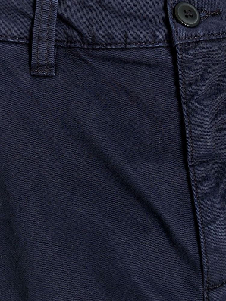 River Island Blue Laundered Chino Shorts - Image 3 of 3