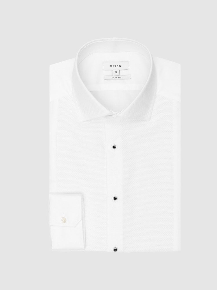 Reiss White Slim Fit Dinner Shirt - Image 2 of 6
