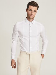 Reiss White Slim Fit Dinner Shirt - Image 3 of 6