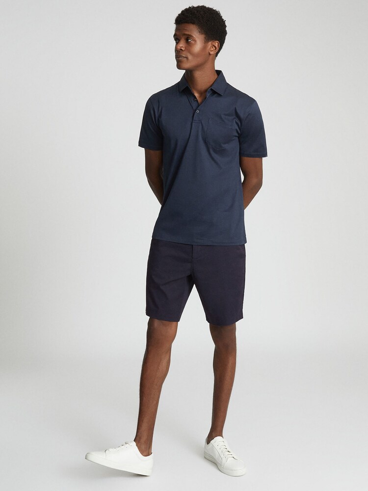 Reiss Navy Casual Chino Shorts - Image 1 of 5