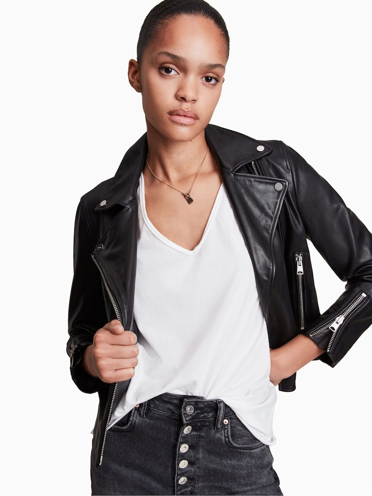 AllSaints White Emelyn Tonic 100% Cotton T-Shirt - Image 1 of 8