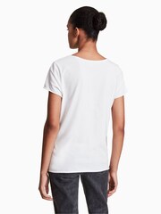 AllSaints White Emelyn Tonic 100% Cotton T-Shirt - Image 4 of 8
