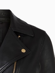 AllSaints Black Elora Biker Jacket - Image 5 of 7