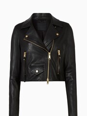 AllSaints Black Elora Biker Jacket - Image 6 of 7