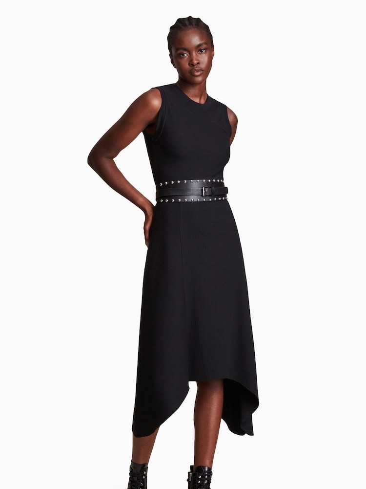 AllSaints Black Gia Dress - Image 1 of 5