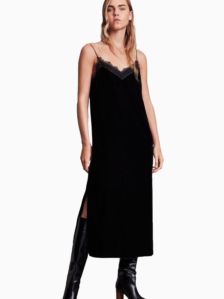 AllSaints Noa Black Dress - Image 1 of 7 AllSaints Noa Black Dress - Image 1 of 7