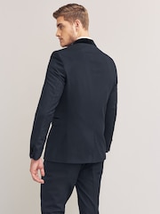 Marineblau - Gemusterter Skinny-Fit-Smoking: Sakko - Bild 2 von 8