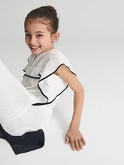 Reiss Ivory Tobi Junior Dip Hem Dress - Image 3 of 6