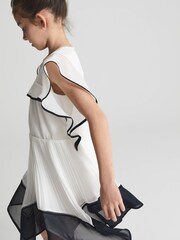 Reiss Ivory Tobi Junior Dip Hem Dress - Image 4 of 6