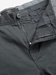 Grey Charcoal Straight Fit Belted Soft Touch Chino Trousers - Image 2 of 2