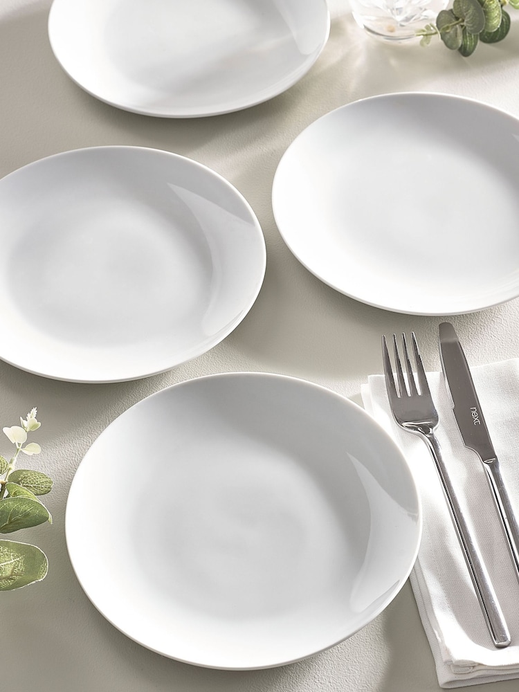 White Nova Dinnerware Set of 4 Side Plates - Image 1 of 3