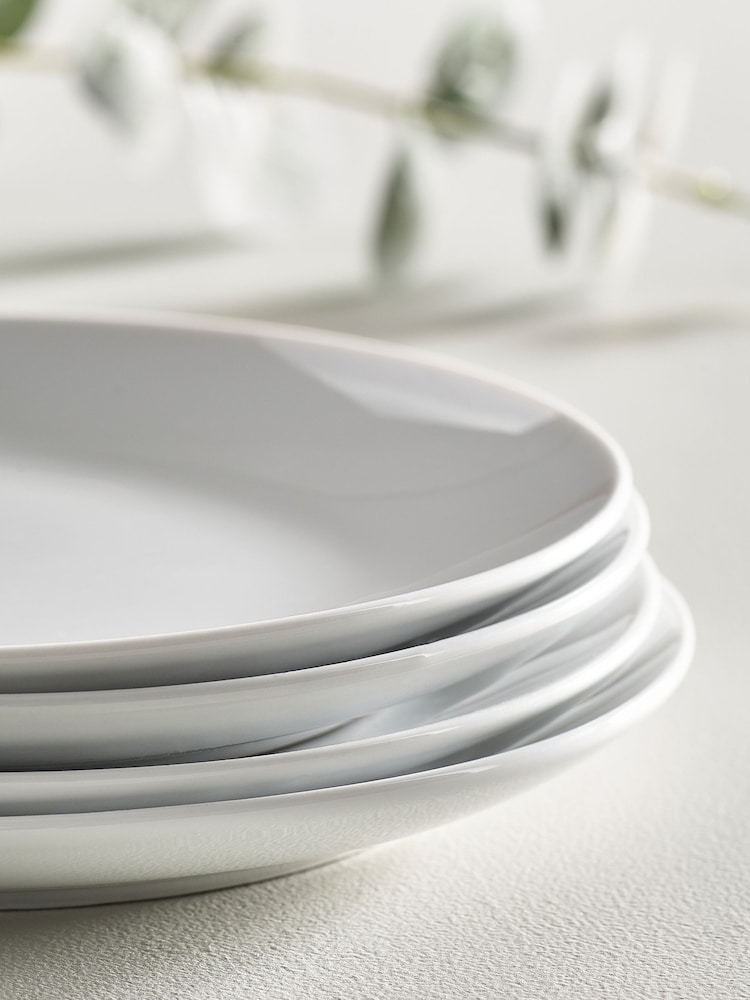 White Nova Dinnerware Set of 4 Side Plates - Image 2 of 3