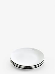 White Nova Dinnerware Set of 4 Side Plates - Image 3 of 3