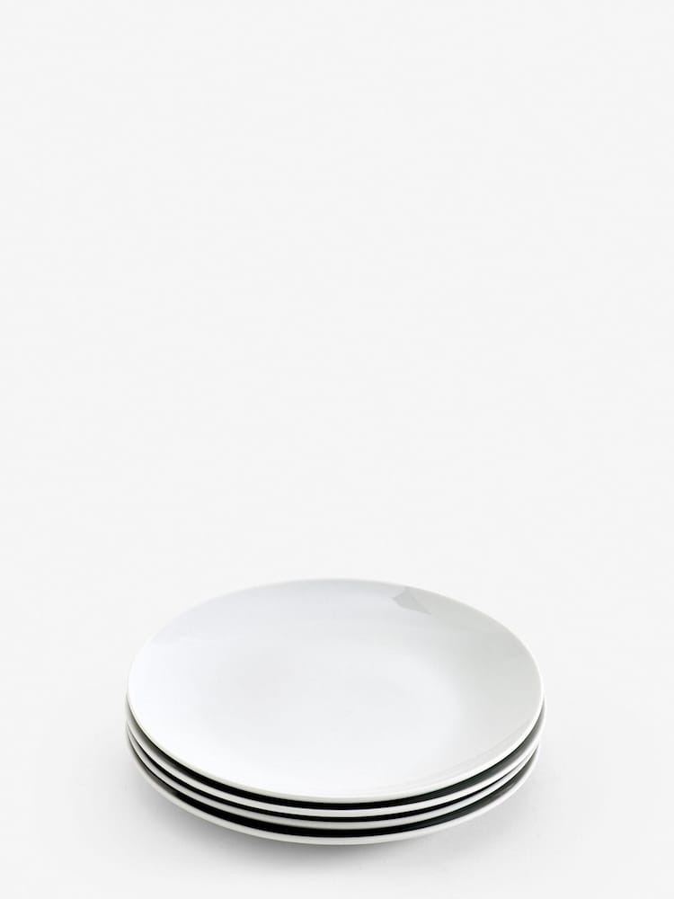 White Nova Dinnerware Set of 4 Side Plates - Image 3 of 3