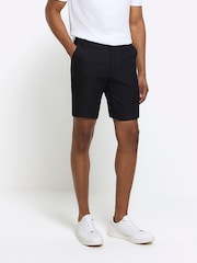 River Island Black Plisse Shorts - Image 1 of 6